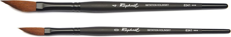 Raphael Stradivarius Synthetic Kolinsky Watercolor Brush, Dagger, 0 - Image 2